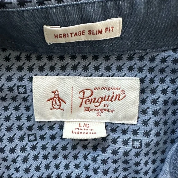 Penguin short sleeve button down shirt mens - Picture 2 of 7